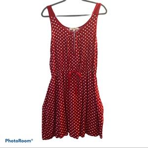 2/$20 red polka dot mini dress